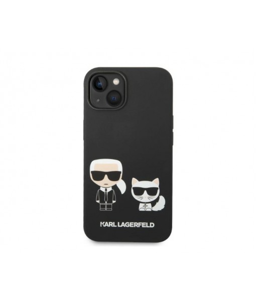 Husa iPhone 14, Premium Originala,Karl Lagerfeld, Silicone Karl Choupette Magsafe, Negru